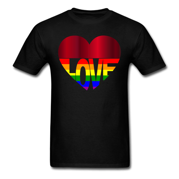 T-shirt - 65 MCMLXV Unisex LGBT Rainbow Flag Love Heart T-Shirt