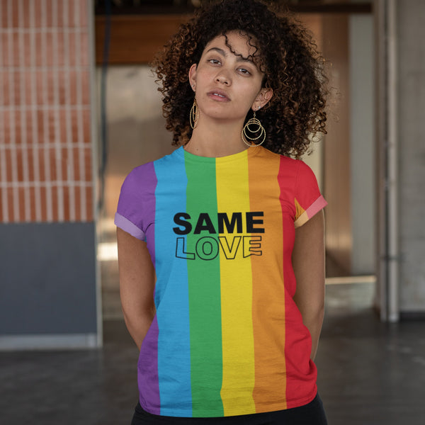 T-shirt - 65 MCMLXV Unisex LGBT Rainbow Flag Same Love T-Shirt
