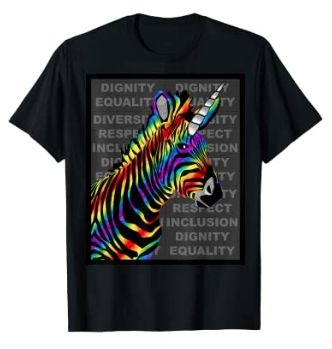 65 MCMLXV Unisex LGBT Rainbow Zebra Unicorn Diversity Design Graphic T-Shirt-T-shirt-65mcmlxv
