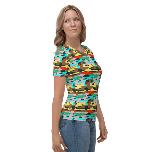 65 MCMLXV Unisex Bright Camouflage Print T-Shirt-Tee Shirt-65mcmlxv