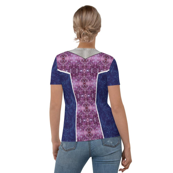 65 MCMLXV Women's Isabelle Purple Princess Print T-Shirt-Tee Shirt-65mcmlxv
