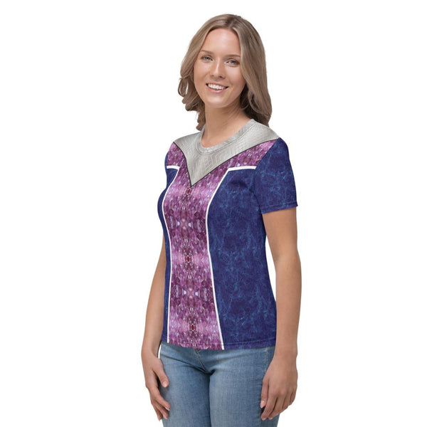 65 MCMLXV Women's Isabelle Purple Princess Print T-Shirt-Tee Shirt-65mcmlxv