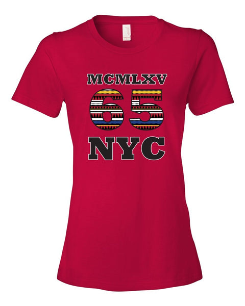 65 MCMLXV Women's NYC Inca Logo Graphic T-Shirt-Tee Shirt-65mcmlxv