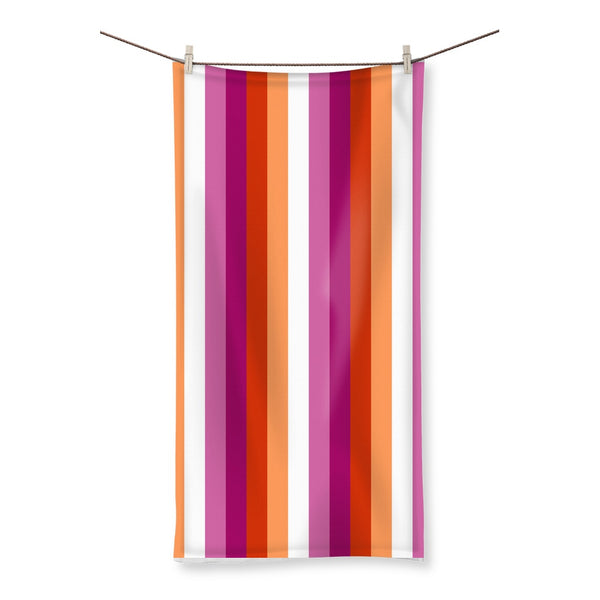 Towel - 65 MCMLXV LGBT Lesbian Pride Sunset Flag Print Towel