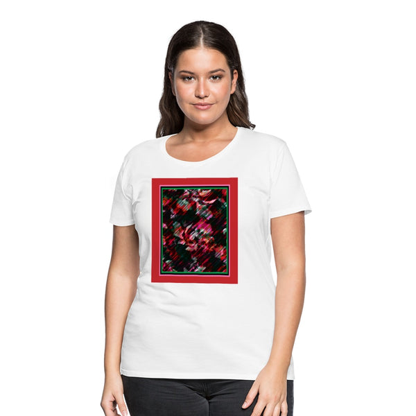 65 MCMLXV Women’s Paintbrush Floral Premium Graphic T-Shirt-Women’s Premium T-Shirt-65mcmlxv